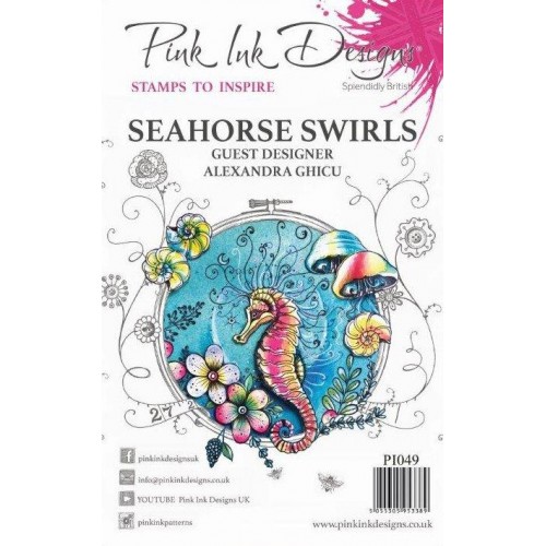 Seahorse Swirls - Alexandra Ghicu - Pink Ink Designs Clear Stamps Set pi049